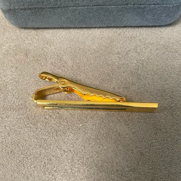 CHRISTIAN DIOR *Rare* 1990’s Vintage Two Toned Tie Clip / Scarf Clip - Picture 6 of 7